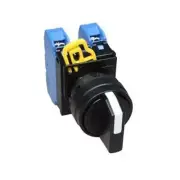 Idec 22mm 45 deg 3-Position Spring Return from Right Selector Switch,YW1S-31E20