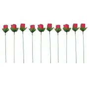 10PCS Fire Trick Appearing Flower Magician Props for Girlfriend/Wedding Shows or 's Day red