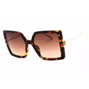 Chopard Women's Sunglasses Glossy Havana Plastic Full Rim Oversized SCH334M 0745