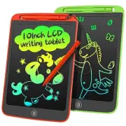 LCD Writing Tablet for Kids 2 Pack, 10 inch Colorful 10 Inch 2Packs Red+green