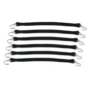 (Pack of 6) 21" Black Rubber Tarp Strap for Erickson 6703 Rust Resistant Bungee
