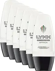 Lynx Men Antiperspirant Roll On Deodorant Africa, 6 x 50ml