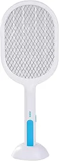 Night Cat Electric Mosquito Fly Swatter Bug Zapper Bat Racket, Pests Insects Control Killer Repellent, USB Rechargeable, LED Lighting, Double Layers Mesh Protection