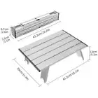 Ultralight Folding Aluminum Camping Table – Portable Roll-Up Desk