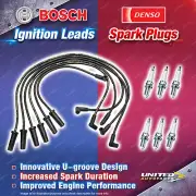 Bosch Ignition Leads + 6x Denso TT Spark Plugs for Holden Calais VN Commodore VN