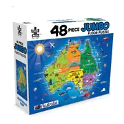 48pc Puzzle Master Jumbo Floor Aussie Map Jigsaw Puzzle Play Kids/Children 3y+