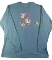 Neff Shirt 2XL Blue Yin & Yang Portal Long Sleeve XXL Tee Pychedelic New