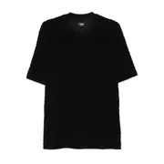 [Fendi] Fendi Textured Crew-neck T-shirt L BLACK
