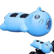 Cycle Lights for Kids | Cat Electric Cycle Light,Rechargeable Cycling Night Light, Waterproof Cycling Flashlight with Horn Cute for Kids Adults