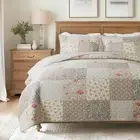 SLPR Walk in The Cotswolds Patchwork Cotton Pieced Quilt Set - Queen Size wit...
