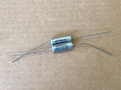 2 NOS Vintage .047 uf 200v Sprague 118P Vitamin Q Capacitors (Qty)