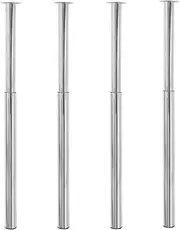 vidaXL 4X Telescopic Table Legs Workshop Desk Table Trestle Furniture Accessories Replacement Parts Table Spare Leg Chrome 710 mm-1100 mm