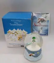 Rare Raymond Briggs The Snowman Musical Snow Globe & DVD 2007, Tested, New W/Box