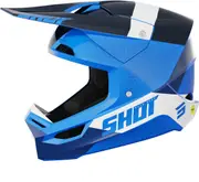Shot Race Ridge Motocross Helmet, black-white-blue, Size L for Men Black White Blue