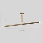 Mid Century CYBORG Chandelier Gray Sputnik Flush Mount Ceiling Light In Brass