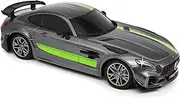 New CMJ RC Cars Mercedes GT Pro AMG Remote Control Radio Car 1:24 Officially Licensed 1:24 Scale Working Lights 2.4Ghz (Grey)