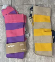 Wellow Premium Compression Socks Lot of 2 XL 18-25 mmHg Multicolor Stripe New