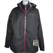 Eddie Bauer Outdoor Weatheredge Stoke Peak 3-in-1 Black + Purple Jacket Size L