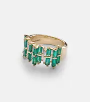 [Suzanne Kalan] Suzanne Kalan 18kt gold ring with diamonds and emeralds Q gold
