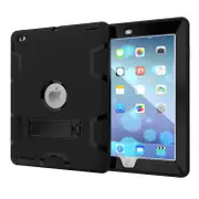 MCC Stylish Shockproof iPad mini 4 Case Cover Heavy Duty 3-in-1 Kids Apple [Black+Black]
