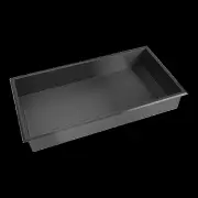641 x 336 x 101mm Shower Niche Single Shelf Organizer No Tile Needed in Black