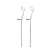 Rebotec Safe-In-Soft - Forearm Crutches with Cuff & Hinge - Light Grey