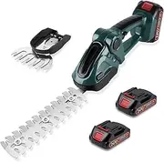 [OWEITE] 2 in 1 Cordless Hedge Grass Trimmer Garden Pruner Cutter Mower with 2 Battery & Charger