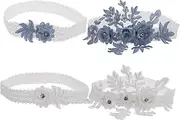[COSMEVIVI] Stunning Lace Wedding Garter Rhinestone Accents Garter Belts for Women Sets Bridal Accessories for Glamorous Events