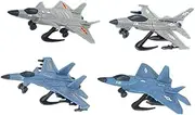 4X Fighter Model 4D Plane Model Building Kits Desk Decor Collectibles Aircraft Model for Office TV Cabinet Home Bar Bookshelf