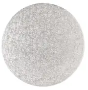 Culpitt 18" Cake Board Round Silver Fern, 6 Pack
