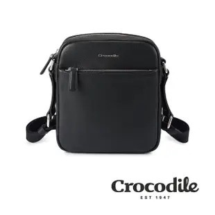 【Crocodile】鱷魚皮件 真皮皮包 直式斜背包（L）側背包-0104-08111-原廠公司貨(Rocky 2.0系列)