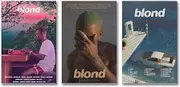 Frank Ocean Singer Music Vintage Album Cover Canvas Poster Set - 3 Room Aesthetic Festival Family Bedroom Decor Wall Art - 8x12inch (20x30cm)