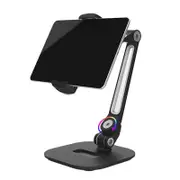 Adjustable Desktop Phone Holder Dock Compatible with All 4.7-13 Inches Phone and Tablet-Black