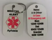 Personalised Medical Alert Keyring for Aphasia