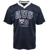 Men's Adults Jersey AUS T-Shirt Australia Day Flag Sports Tee Tops Souvenir Gift - Navy
