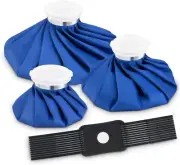 Reusable Ice Bag Packs for Injuries 3 Sizes 6" 9" 11" with Wrap for Pain Relief