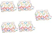 BESTonZON 5pcs Portable Baby Diaper Bag Waterproof Storage Pouch for Wet Dry Items Patterned Bag Hospital Use