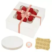10x10x5 inch Cake Boxes 20 Pack Cake Boxes with Windowand 10 Inch Round Cake ...