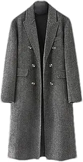 [SaoBiiu] Men Winter Double-Sided Wool Coat Thick Trench Coat Lapel Single Breasted Casual Wool Overcoats
