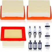 [Hyceker] 3 Pack BR800X Air Filter Tune Up Service Kit for Stihl BR800 BR800X BR800C C-E Magnum Backpack Blower Parts with BR 800 800X C Spark Plug Primer Bulb Fuel Filter 4283-141-0300A, 4283-141-0300B