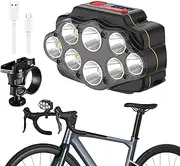 USB Rechargeable Cycle Headlight - Super Bright LED Light, Waterproof 360° Rotatable Front Light | Night Riding, High Brightness USB Powered Cycle Lighting For Road Bikes Accessories