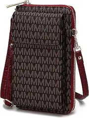 [MKF Collection] MKF Crossbody Cellphone Handbag for Women Wallet Purse – PU Leather Multi Pockets Clutch Bag, Wristlet Strap