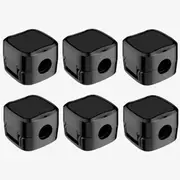 USB Charger Cable Holder 6x Magnetic Cable Wire Clips Cord Lead Organizer Black