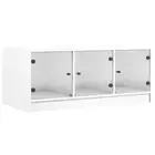 Coffee Table with Glass Doors Side Sofa Table Living Room Office White vidaXL