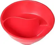 Tignapoo Never Soggy Cereal Bowl Keeps Cereal Fresh & Crunchy Stackable Divided Bowl with Spiral Slide Design Built-in Grip, Red