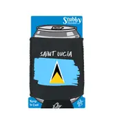 Saint Lucia Country Flag Nationality - Stubby Holder With Base