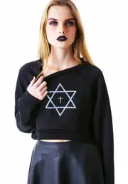 [United Couture] Trippy Cropped Sweatshirt