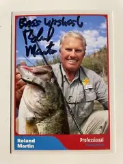ROLAND MARTIN autograph FISHERMAN Hall of Fame HOF custom trading card signed