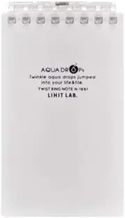 Lihit Lab N1661-0 Open Ring Notebook, Twist Ring Notebook, Memo Size, 8 Holes, White