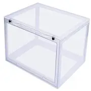 Shoe Boxes,Clear Plastic Shoe Box Magnetic Side Open Stackable Shoe Box (D
